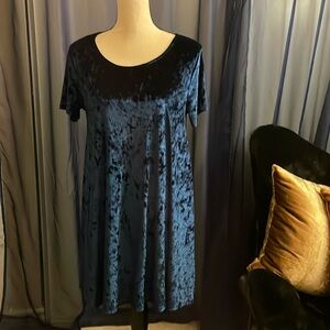 Womens Velvet Swing Dress